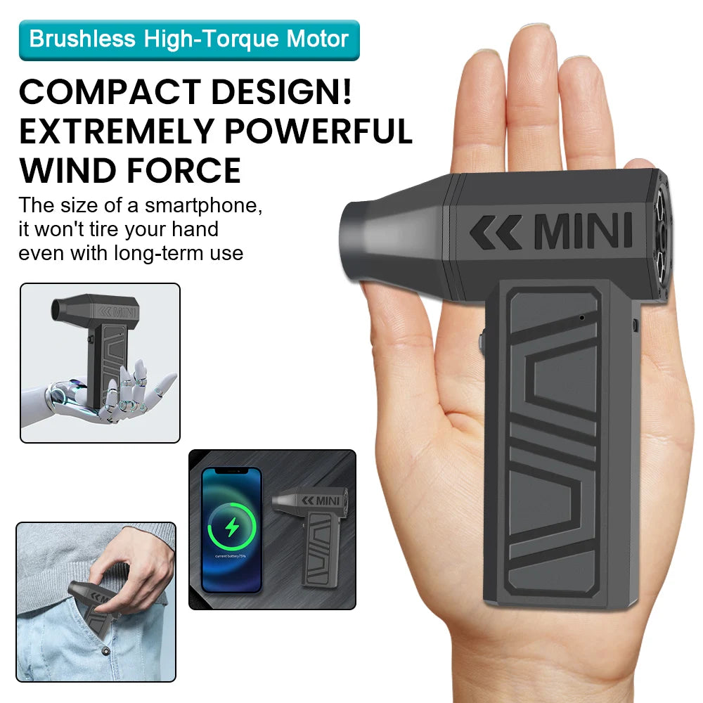 Turbo Fan Electric Air Duster – Portable Mini Blower with 4 Gears