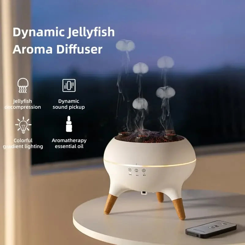 Jellyfish Air Humidifier 250ml Ultrasonic Diffuser with 7 LED Night Lights