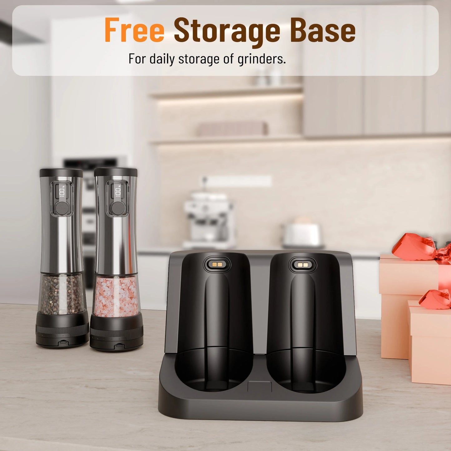 Rechargeable Electric Salt & Pepper Grinder Set