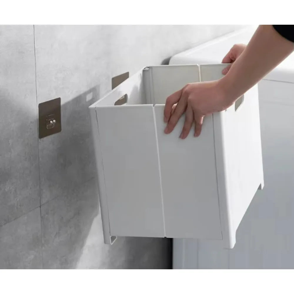 Foldable Wall-Mounted Laundry Basket – Space-Saving Organizer
