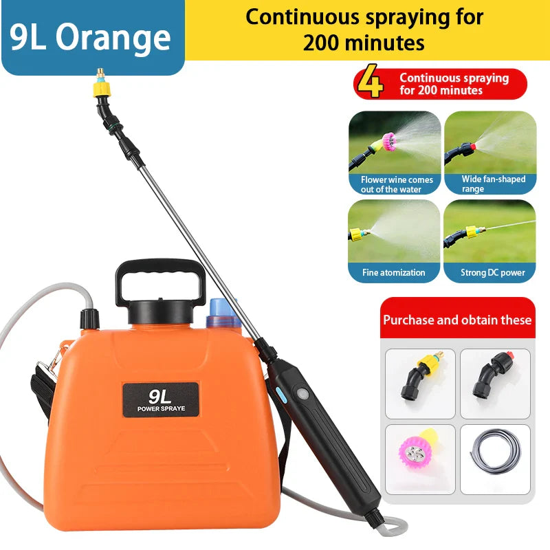 9L Electric Backpack Garden Sprayer – Rechargeable & Portable
