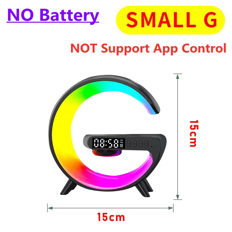 RGB Wireless Charging Station with Speaker | Aesthetic Bedside Essential