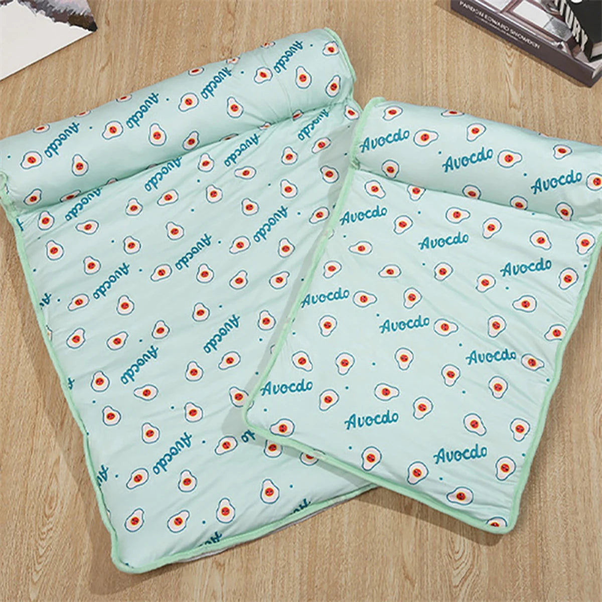 Cooling Pet Mat with Pillow – Non-Slip Comfort for Dogs & Cats