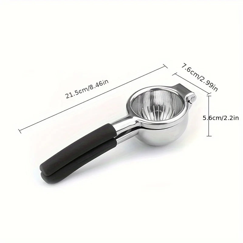 Stainless Steel Lemon & Citrus Juicer with Silicone Handle