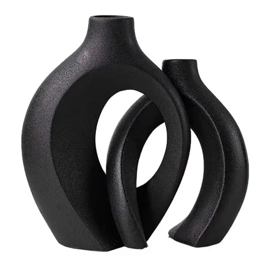 Nordic Hollow Decorative Vase Set (2 Pieces)
