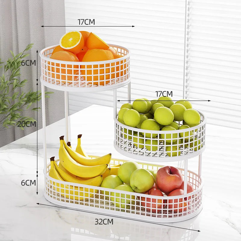 3-Tier Stainless Steel Fruit Basket