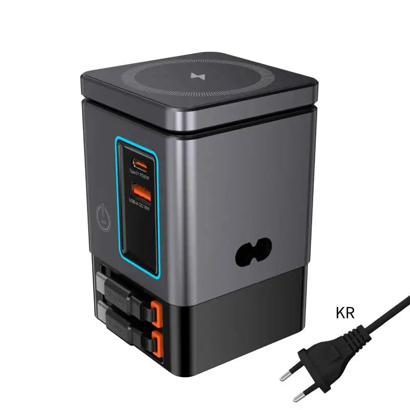 ILEPO 6-in-1 Charging Tower – Fast USB-C Power Station for iPhone & Smart Devices
