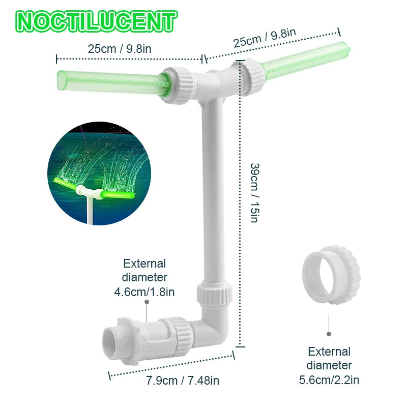 Double Head LED Pool Fountain – Splash, Cool & Relax