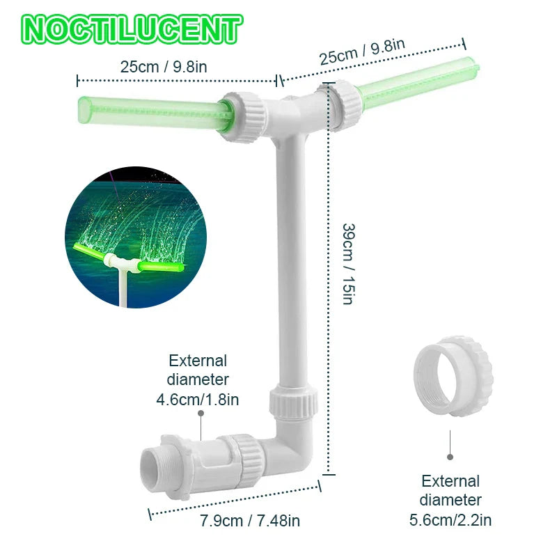 Double Head LED Pool Fountain – Splash, Cool & Relax