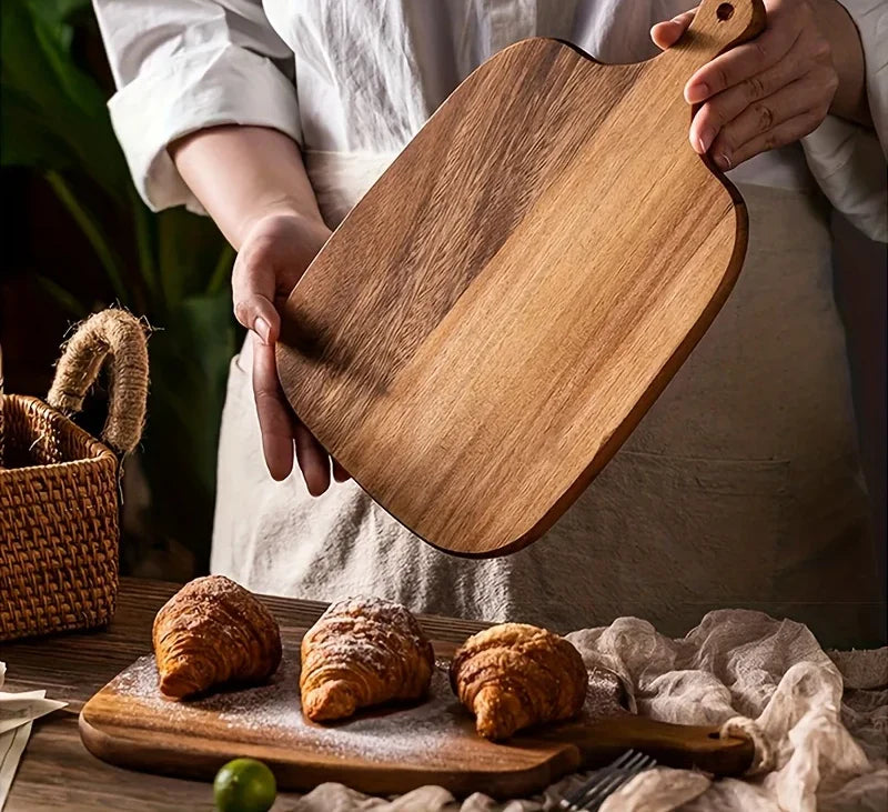 Premium Wooden Cutting Board with Handle
