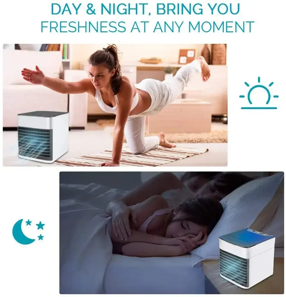 USB Air Cooler & Humidifier – Silent Desktop Fan