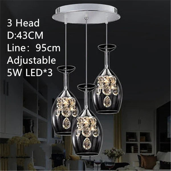 Nordic Glass LED Pendant – Modern Hanging Light