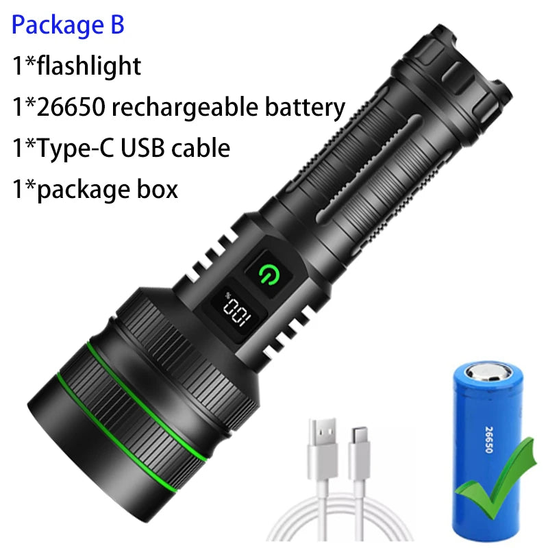 UltraBeam X3000 Rechargeable LED Flashlight – Long-Range, Powerful & Waterproof