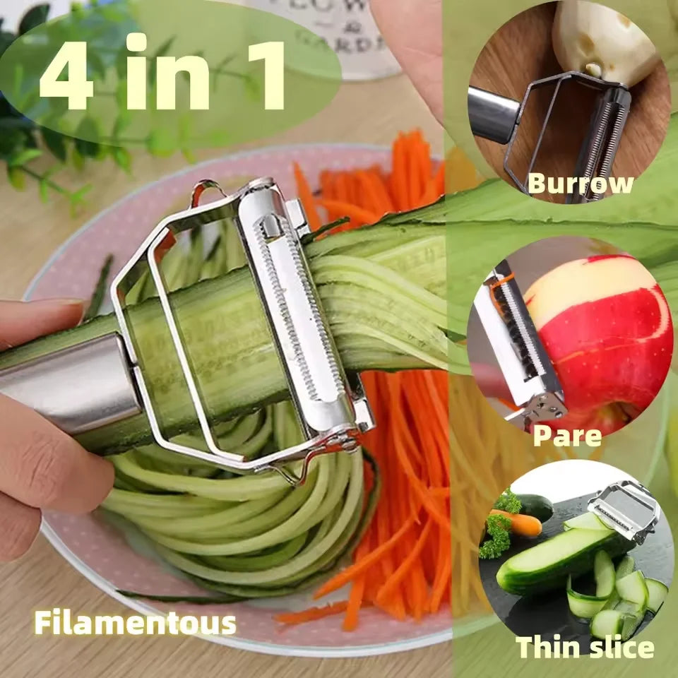 2-in-1 Stainless Steel Vegetable Peeler & Julienne Cutter