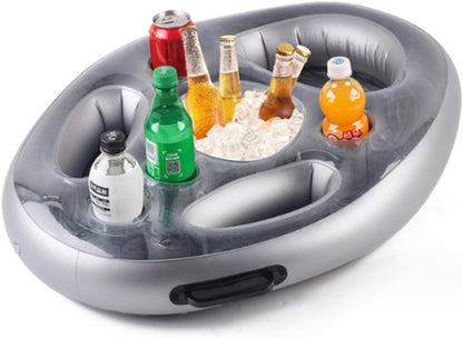 Inflatable Pool Drink Holder Tray – 8 Cup Floating Cooler
