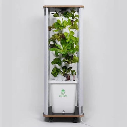 Hydroponic Tower Garden Kit – 30 Pod Indoor Vertical Grow System with LED & Auto Watering