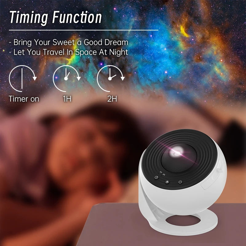 Cozy Bedroom Lighting with a 360° Galaxy Night Light Projector