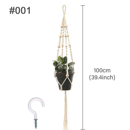 Macrame Plant Hanger – Handmade Boho Hanging Planter