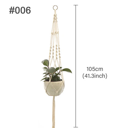 Macrame Plant Hanger – Handmade Boho Hanging Planter