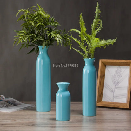 Red & Blue Ceramic Wedding Vase – Modern Home Decor