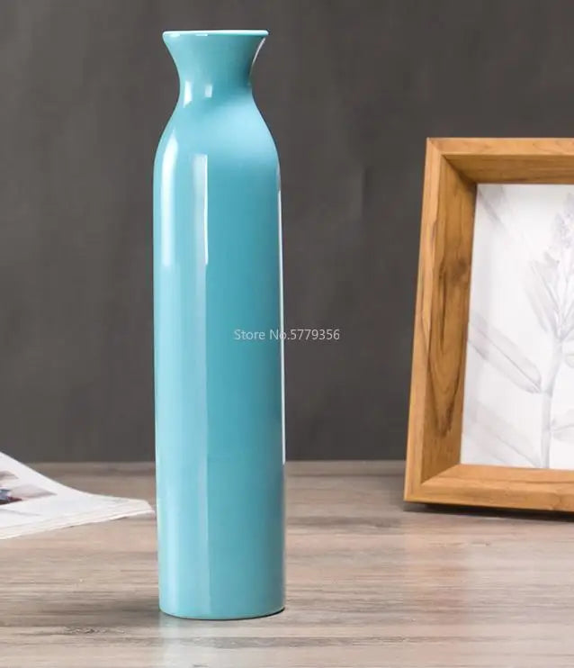 Red & Blue Ceramic Wedding Vase – Modern Home Decor