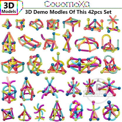 Magnetic Building Blocks Set – STEM Educational Construction Toy for Kids