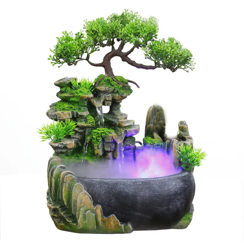 ZenFlow LED Tabletop Waterfall Fountain