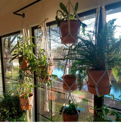 Macrame Plant Hanger – Handmade Boho Hanging Planter