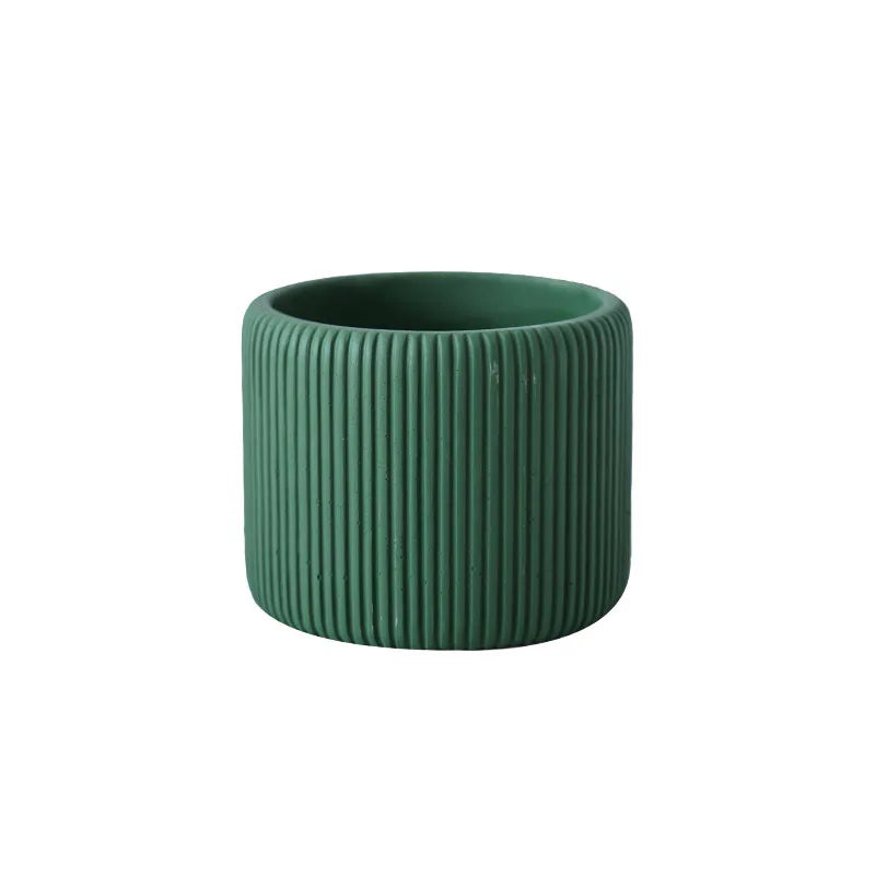 Stripe Silicone Flowerpot & Candle Mold – DIY Planter Kit