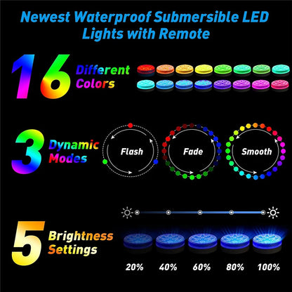 Underwater LED Pool & Garden Lights with Remote
