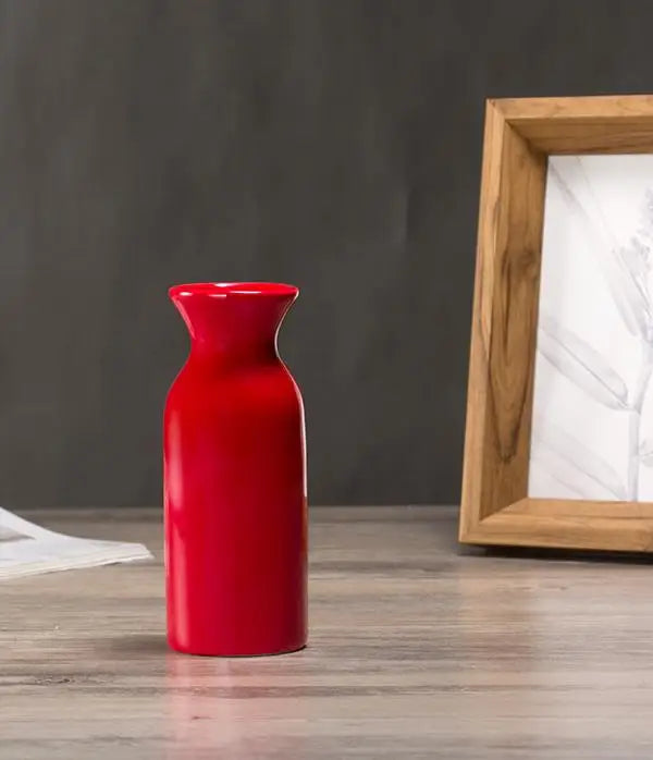 Red & Blue Ceramic Wedding Vase – Modern Home Decor
