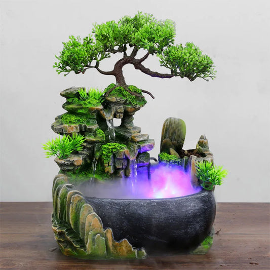 ZenFlow LED Tabletop Waterfall Fountain