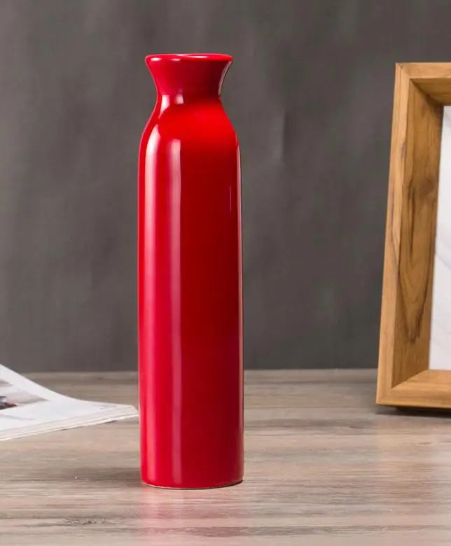 Red & Blue Ceramic Wedding Vase – Modern Home Decor