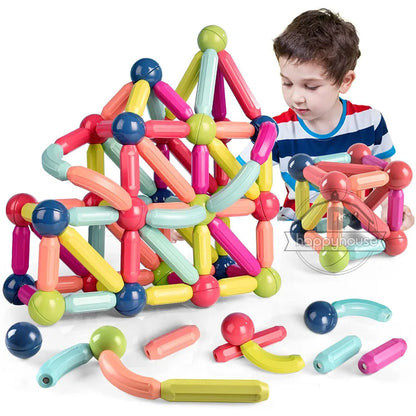Magnetic Building Blocks Set – STEM Educational Construction Toy for Kids