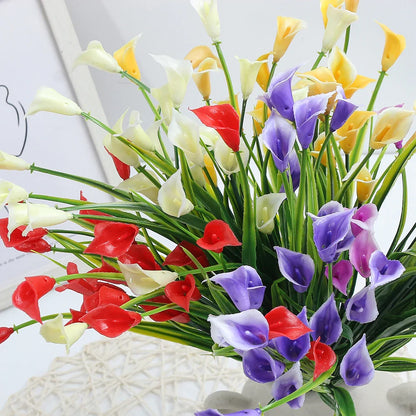 33cm Artificial Calla Lily Bouquet – Silk Flowers for Home & Wedding