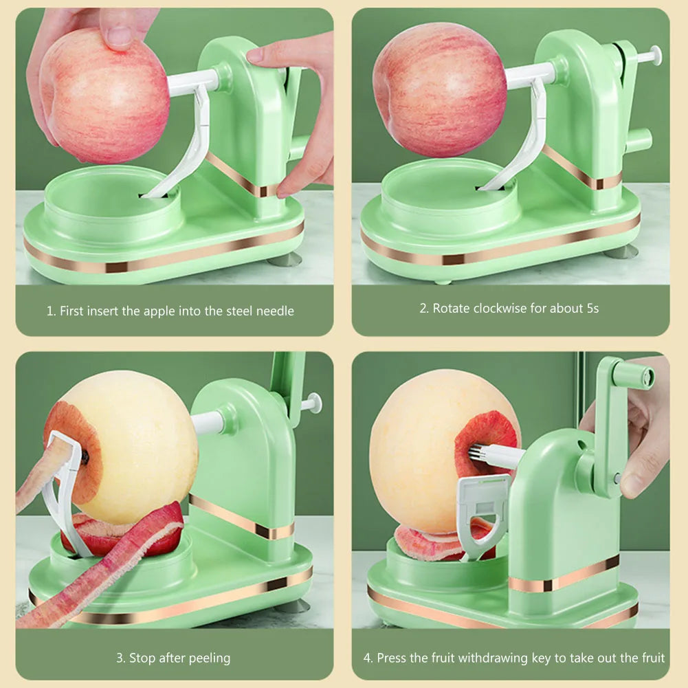 Manual Apple Peeler – Stainless Steel Hand Crank Fruit Peeler for Kitchen