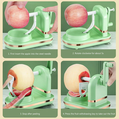 Manual Apple Peeler – Stainless Steel Hand Crank Fruit Peeler for Kitchen