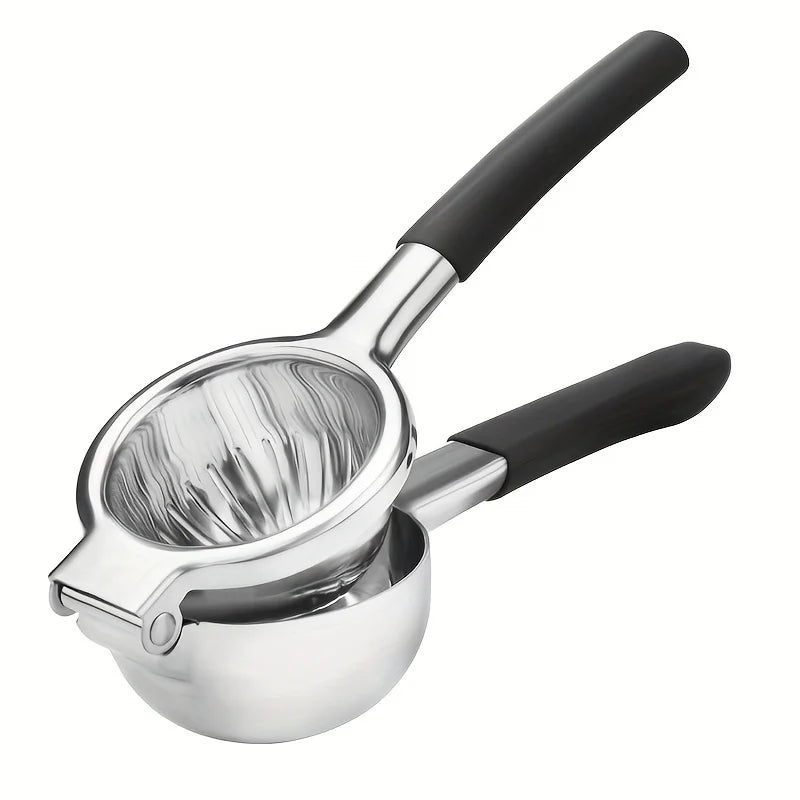 Stainless Steel Lemon & Citrus Juicer with Silicone Handle