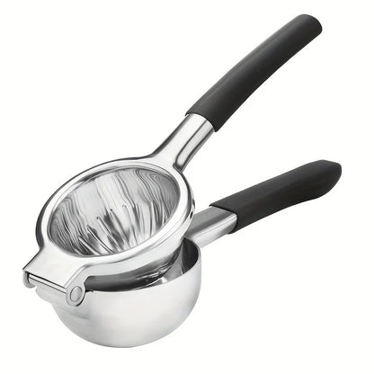 Stainless Steel Lemon & Citrus Juicer with Silicone Handle