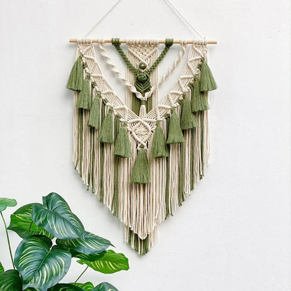 Boho Macrame Wall Hanging – Handwoven Cotton Décor