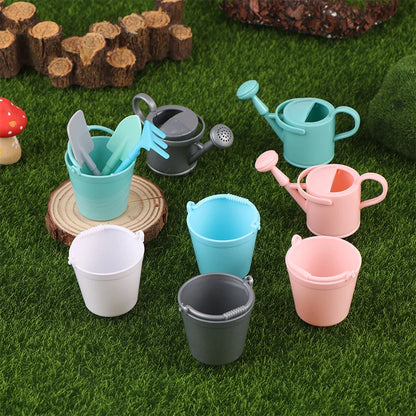 Mini Dollhouse Gardening Tools – Watering Can, Shovel & Sprinkler
