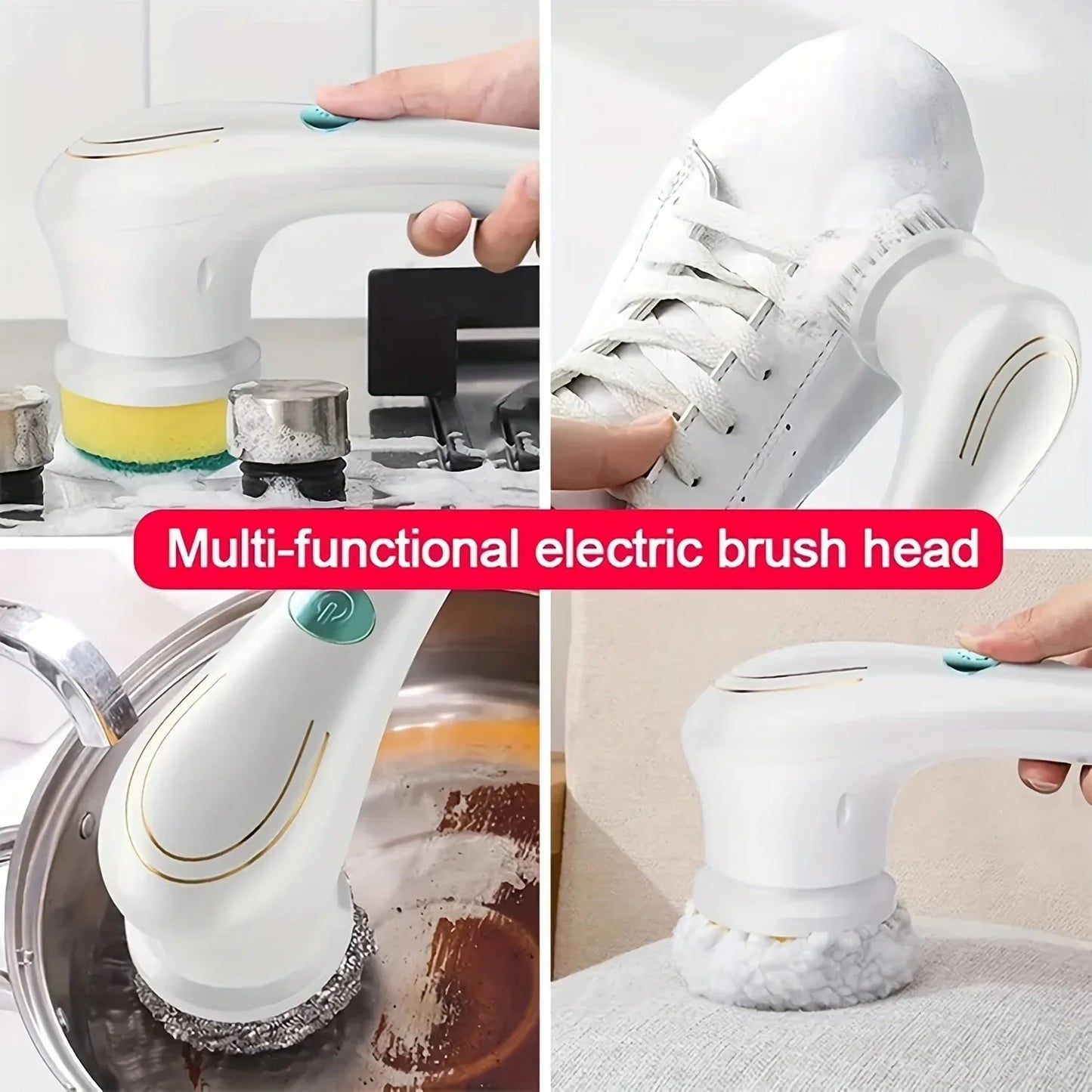 5-in-1 Electric Cleaning Brush Rechargeable Scrubber