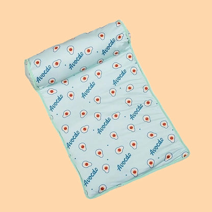 Cooling Pet Mat with Pillow – Non-Slip Comfort for Dogs & Cats