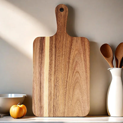Acacia Wood Cutting Board – Charcuterie Board with Handle
