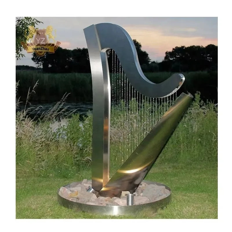 Corten Steel Garden Waterfall Fountain Sculpture