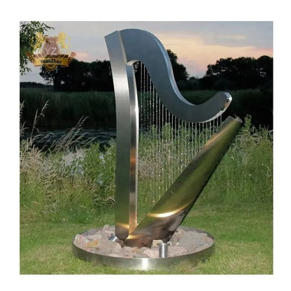 Corten Steel Garden Waterfall Fountain Sculpture