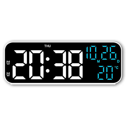 Smart LED Alarm Clock with Temperature & Voice Control