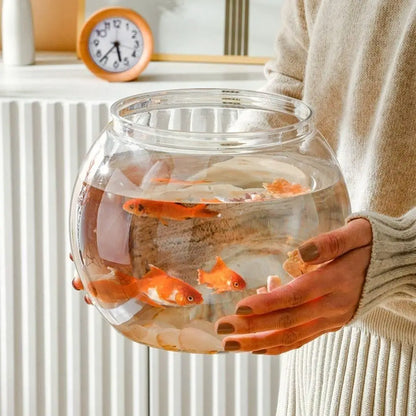 Clear Round Fish Tank – Durable Lightweight Aquarium for Home & Office