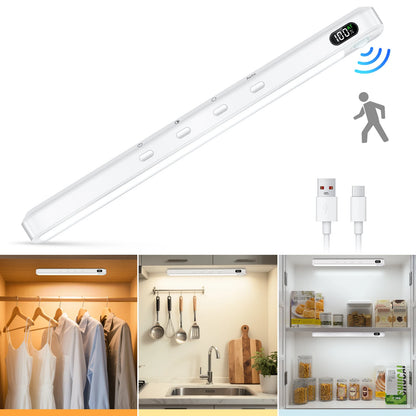 WILLED Rechargeable Motion Sensor Cabinet Light – 3 Colors Dimmable Night Bar