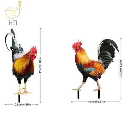 Rooster Garden Statue – Outdoor Chicken Yard Decor